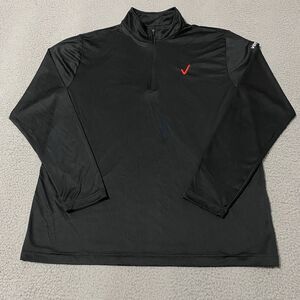 Verizon Shirt Mens XL Black Team 365 1/4 Zip Long Sleeve Employee Office Work